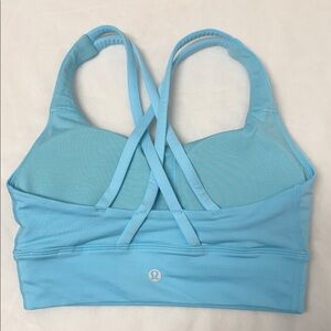 lululemon athletica Light Blue Strappy Crisscross Sports Bra